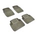 VOILA Set of 4 Soft Premium Rubber Non Slippery Floor Foot Mat Accessories Fits for Most Car Olive Green